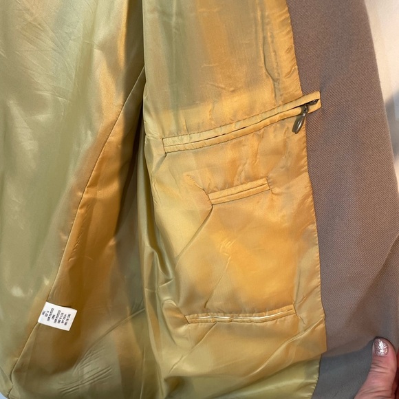 Vintage Orvis Women’s 16 Single Button Tan Blazer USA Oversized Boyfriend Career - Picture 10 of 16